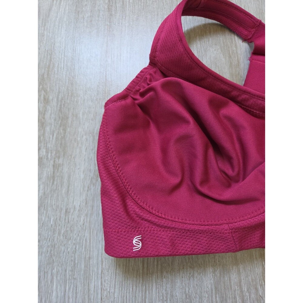 Glamorise Sport Red Underwire High Impact Full Coverage Sports Bra Size 38D EUC - Picture 2 of 10